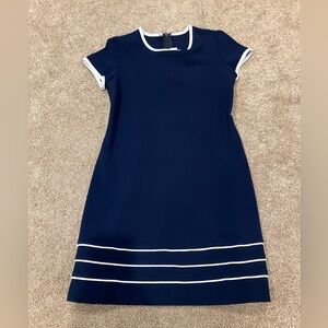 Amy Byer Navy Dress with White Trim